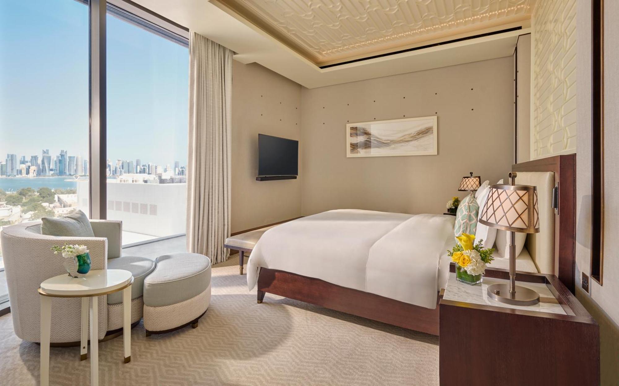 Mandarin Oriental, Doha Hotel Kültér fotó A bedroom at the hotel
